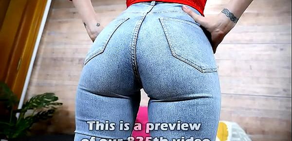  Amazing Bubble Butt on Skin Tight Jeans Busty Latina! OMG!